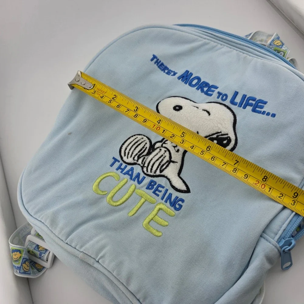 Peanuts Camp Snoopy Backpack Kids Small Blue Fair Vintage Embroidered Canvas